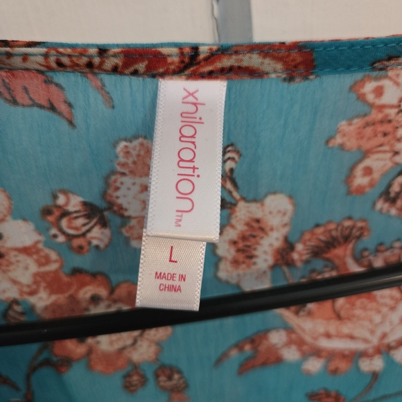 Xhilaration Sheer Cardigan, Size Large, Open Front Ruffle Sleeve - Picture 3 of 3